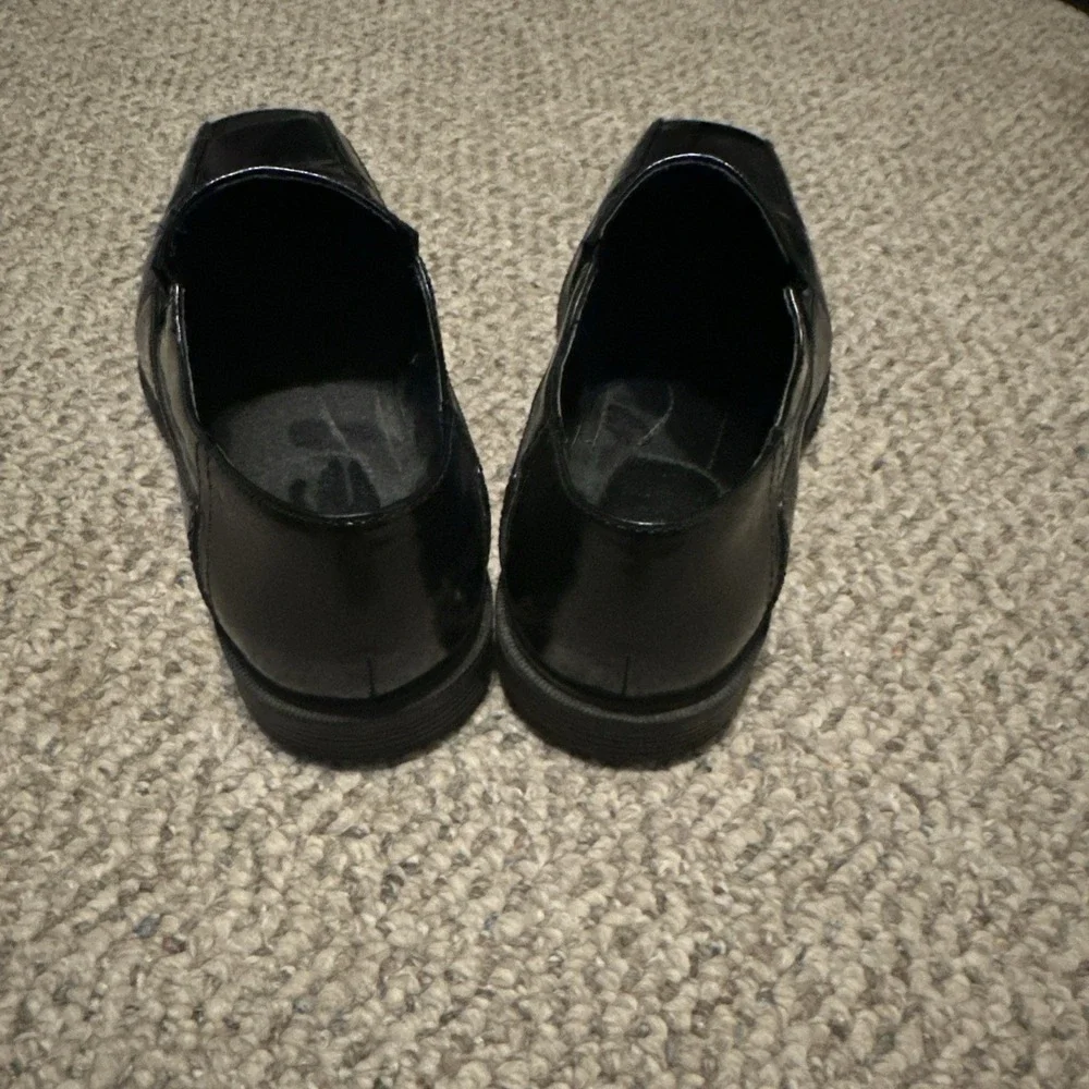 Calvin‎ Klein Size 7.5 Fane Men's Slip-on Black Dress Leather Loafers Shoes